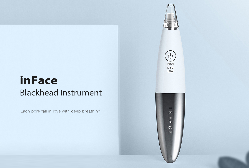 inFace MS7000 Blackhead Instrument Deep Cleaning USB Charging with 2 Mode 3 Gear from Xiaomi youpin - White