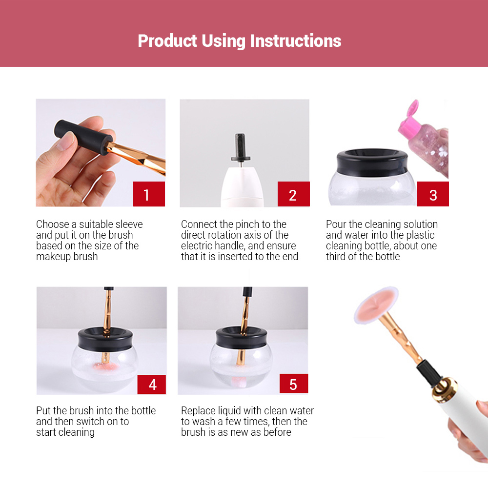u00a0Electric Makeup Brush Cleaner Set Centrifugal Dry Machine for Healthy Facial Skin