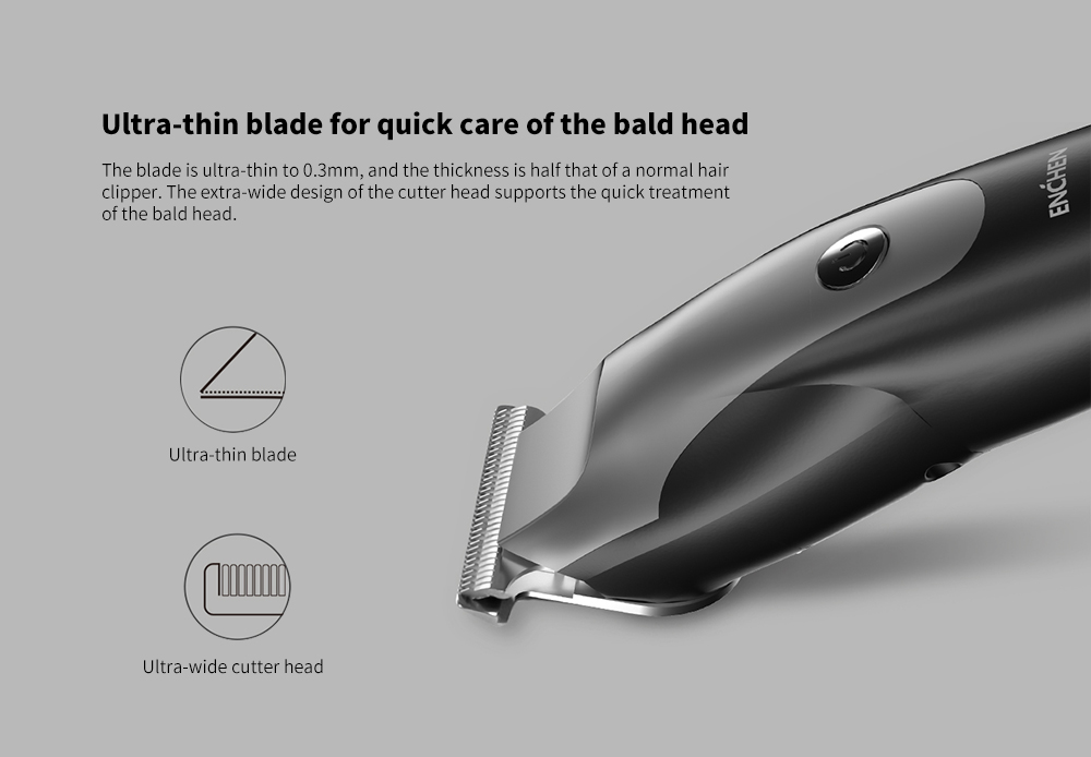 ENCHEN 10W High Power Hair Clipper Gradient Shape from Xiaomi youpin - Black