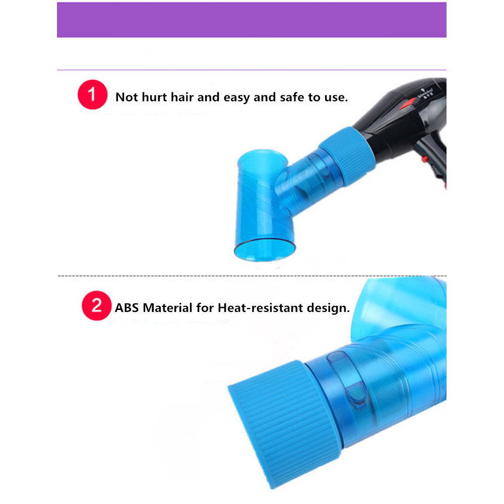 Hair Dryer Diffuser Wind Spin Curl Hair Salon Styling Tools Hair Roller Curler Make Hair Curly difusor purple