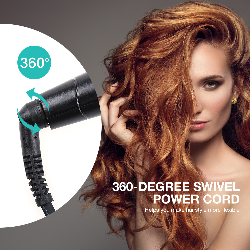 DODO Pro Salon 5-in-1 Interchangeable Hair Curling Iron Multi-size Roller Heat Resistant Glove Set