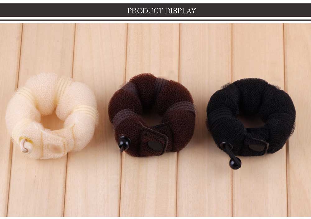 Small Size Fashionable Button Design Elegant Hairstyle Magic Bun Hair Curlers